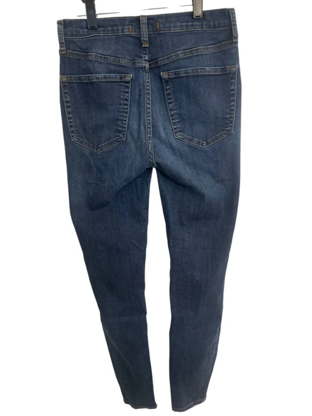 Free People Busted Knee High Rise Skinny Jeans Size 28 Regular Dark Wash